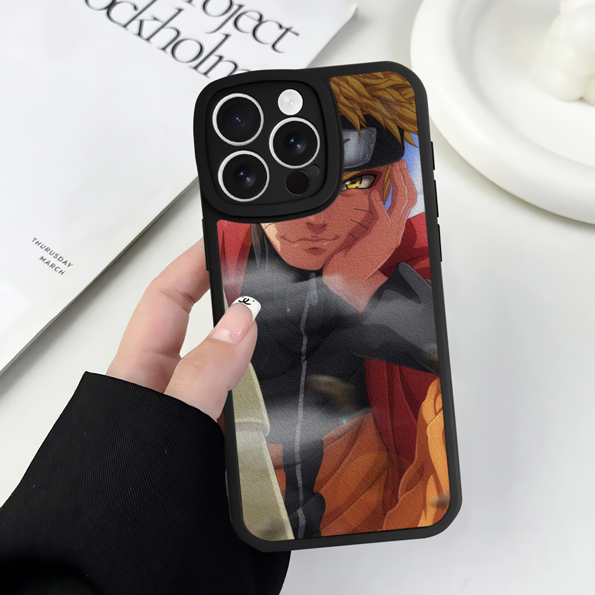 （画像用） NARUTO -ナルト- NARUTO -ナルト- 疾風伝 【iPhone 16シリーズ対応】シリコンスマホケース（レザー調） 材質：シリコン